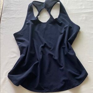 American Eagle Outfitters Blue Cut Out Racerback Tank Top
